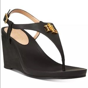 Lauren by Ralph Lauren Jeannie Wedge Sandals.  Brand New